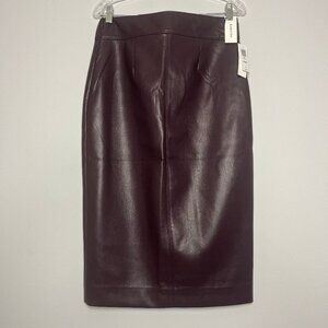 ARITZIA Babaton Pegu Pencil Skirt Size 10 Vegan Leather Knee Length New With Tag
